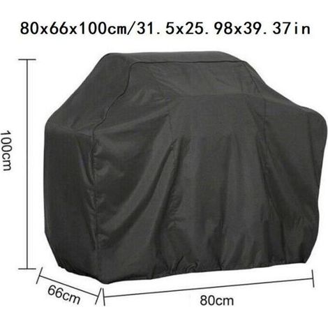 Housse pour mobilier de jardin 80x66x100cm Couverture De Barbecue Noir Couverture De Gril De Barbecue Extérieure Bâche De Bâche De Barbecue Imperméable Couvertures De Gril (1/5)
