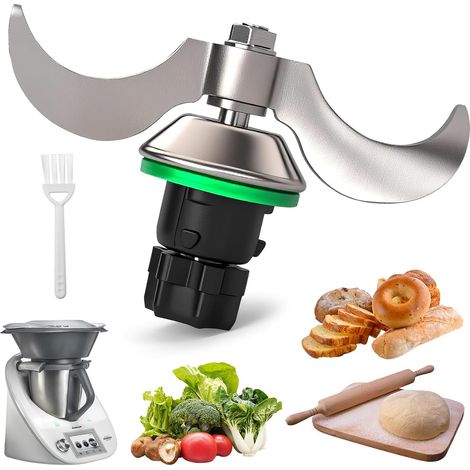 Dough Mixer for TM5/TM6/TM7, Stainless Steel Dough Mixer Knife with Cleaning Brush, Efficient Blender Knife, Kneading Knife for Kitchen Processor (1/5)