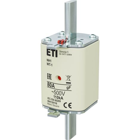 Sicherungseinsatz - NH1/WT-1 gF 80A/500V - flink