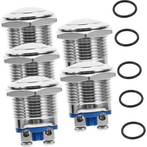 5 boutons-poussoirs - inox momentané/étanche - usage machine (1/5)