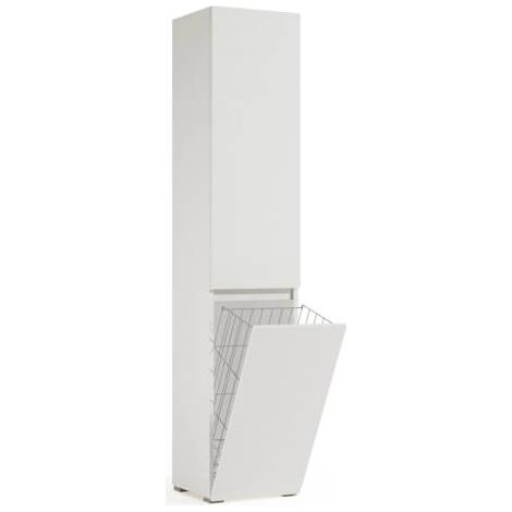 Mobile Multiuso Con Cestello Porta Biancheria bianco