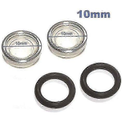Joint de réservoir de maître-cylindre de frein unique de 18 mm avec voyant de niveau pour moto tout-terrain, compatible avec les modèles 14 mm, 12 mm et 10 mm (2 pièces de 10 mm). (1/5)