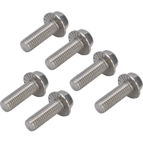 Vis à tête hexagonale M10x1.5 Acier Inox A2-70 avec Joint DIN 6921 - Lot de 20