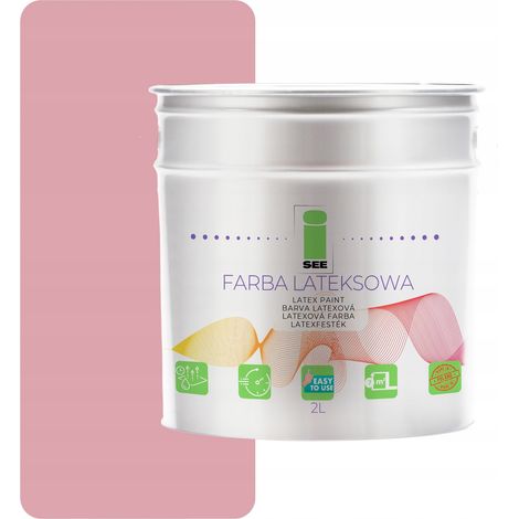 PITTURA AL LATTICE PER PARETI INTERNE ROSA CHIARO 2L PRODUTTORE (1/5)