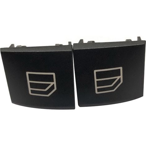 Juego de 2 tapas de reparación para el botón del regulador de la ventanilla del lado del conductor, compatibles con Mercedes Clase B W245, ML, GL y R. (1/5)