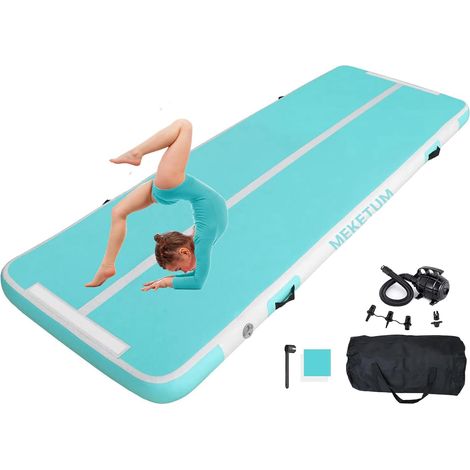 Air Track Tapis de Gymnastique Rythmique Gonflable 2m 3m 4m 5m Epais 10/20cm pour la maison, l'entraînement, le tumbling, le yoga, l'extérieur, le fitness (1/5)