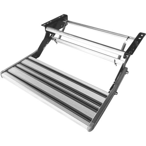Marchepied Manuel pour Camping Car, Escalier Rétractable à 2 Marches, Antidérapant, Alliage d'Aluminium (1/5)