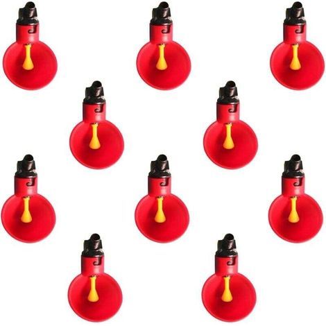 10 pièces volaille eau potable tasses automatique en plastique poulet Cage bols d'eau caille Piegon abreuvoirs pour bétail poulet (1/5)