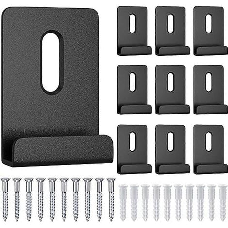 Kit de 10 clips de fixation métalliques pour miroirs à canal large -- (1/5)