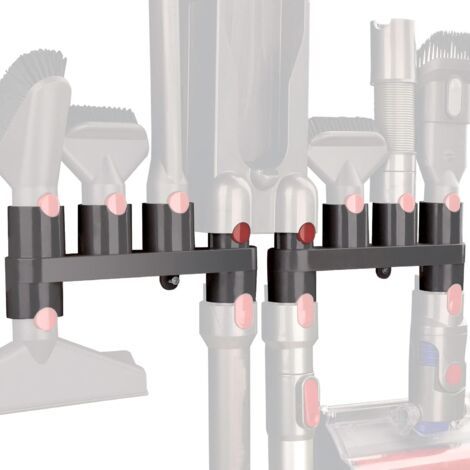 (25x8x10cm)Support Mural d'accessoires pour aspirateur Dyson V15 V12 V11 V10 V8 V7 (10 emplacements de Rangement, Lot de 2) (1/4)