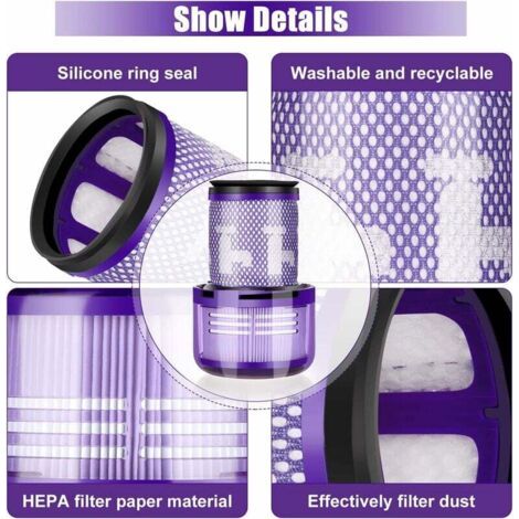 Accessori Per Aspirapolvere A BATTERIA Filtri HEPA V12 Sostitutivi 971517-01, 2 Pezzi-AUTRES (1/4)