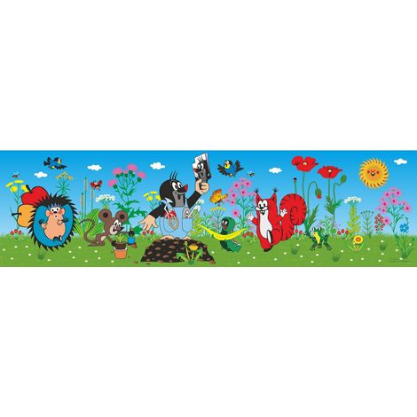 Frise auto-collante Petite taupe - 1 rouleau de 14 cm x 500 cm (1/3)