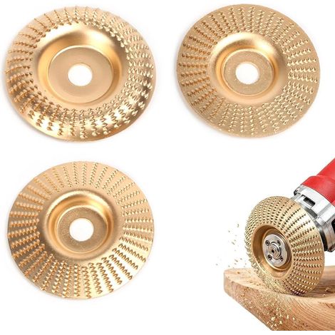 Lot de 3 Disques de Ponçage à Bois, Disques à Poncer pour Meuleuse d'angle, 125mm Disque à Bois pour Flex, Acier à Haute Teneur en Carbone, Lot de Disques à Bois pour Couper et Façonner (1/4)