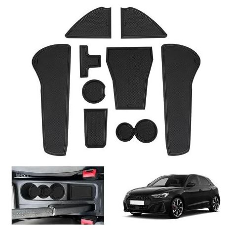 A1 GB Sportback 2025 2026-2019 Non-Slip Mat, Rubber Mat for Center Console, Cup Holder, Door Seam, A1 GB Accessories (Black) (1/5)
