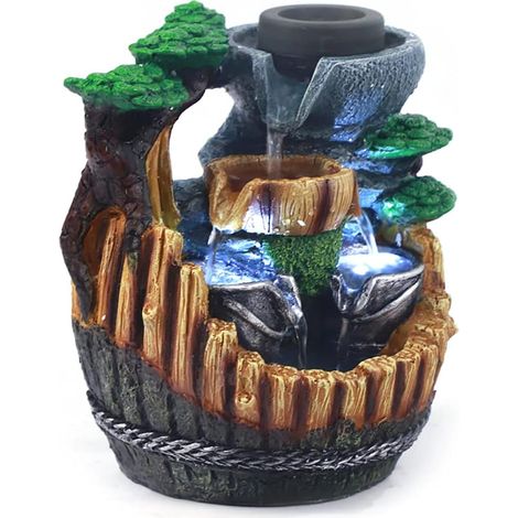 Fontaine D'intérieur Décoration Décoration de Bureau Décoration Fontaine Petite Rocaille Paysage Aquatique Résine Décoration Cascade Décoration