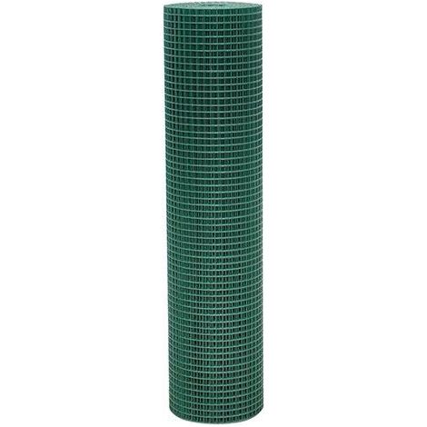 Rete Metallica Plastificata VERDE, h 50 cm L 10 m, Maglia 13x13 mm