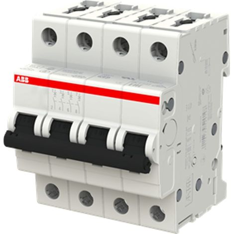 Disjoncteur ABB S200L 4P, 20A, pouvoir de coupure 6 kA, montage rail DIN ( Prix pour 1 ) (1/5)