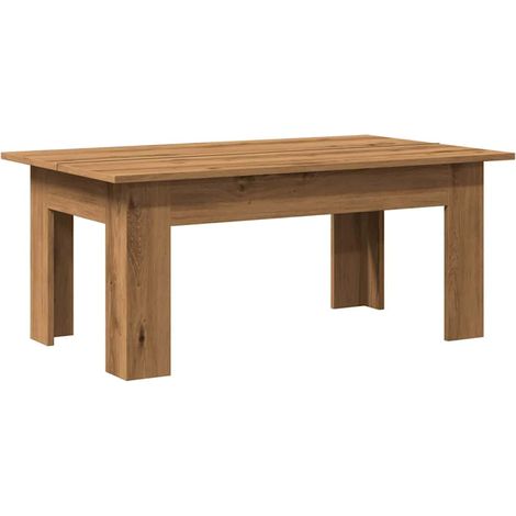 Table basse Table de salon Table de café chêne artisanal 100x60x42 cm bois d'ingénierie (1/5)