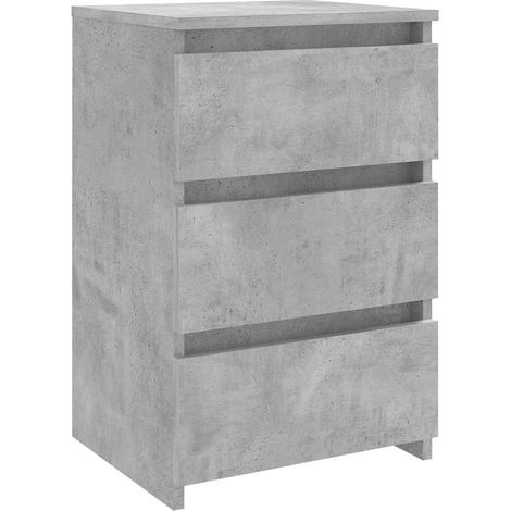 Maison Exclusive - Mesita de noche madera contrachapada gris horm (1/5)