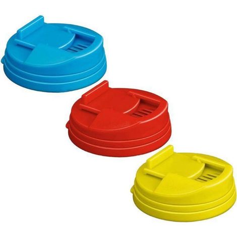 Bouchons pour canettes - Lot de 3 - Couvercles - Protection anti-poussière - Plastique - Réutilisables - Conviennent aux (1/5)