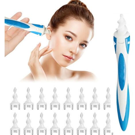Nettoyant Oreille,Cire d'oreille Remover - Spiral Ear Cleaner - Outil pour enlever la Cire d'oreille. Ear Cleaner System 1avec 16 Embouts lavables (1/5)