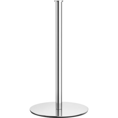 Porte-rouleau de cuisine argenté sur pied pour rouleaux standard et grands, adapté aux plans de travail, sans perçage, idéal pour le rangement et l'organisation en cuisine et salle à manger. (1/5)