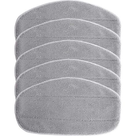 5x replacement covers compatible with Leifheit CleanTenso steam cleaner, steam mop - microfiber, grey (1/5)