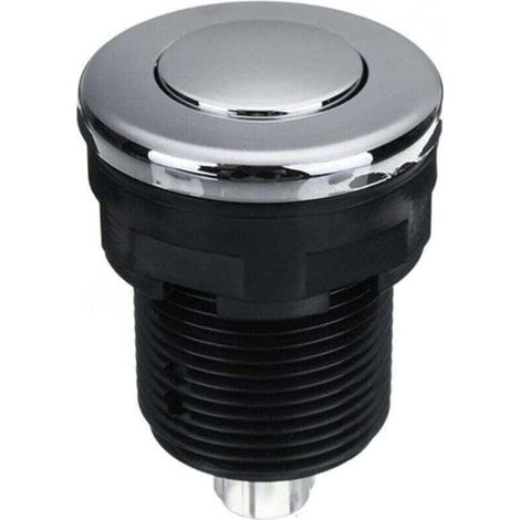 Interrupteur pneumatique à bouton-poussoir pour baignoire, spa, déchets, couleur noir, dimensions 34 mm, modèle XU, lot de pièces noir (1/3)