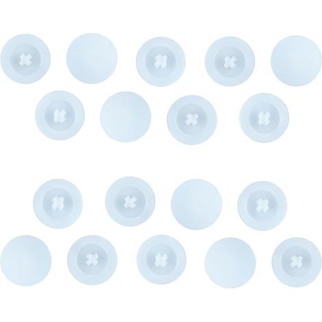50 Pièces Capuchon à Vis en Plastique Cache-Vis, Anti-Rouille Cache Vis, Blanc en Plastique Vis Cruciformes à TêTe Croix, Capuchons DéCoratifs Vis, Capuchons pour Clous Autotaraudeurs (1/5)