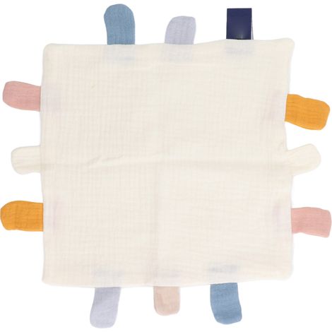Lot doudou bébé apaisant en coton respirant beige, sécurité réconfort anti-anxiété, tissu doux hypoallergénique pour nouveau-né. (1/5)