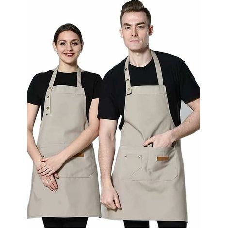 Tablier de cuisine imperméable avec poches, tablier de cuisine ajustable, tablier de barbecue, tablier à bavette, tablier de cuisine de qualité professionnelle (1/5)