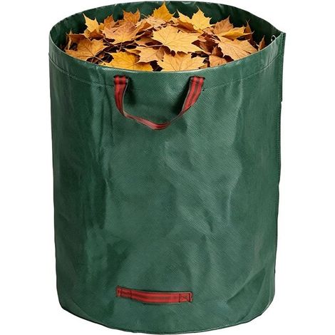Sac à déchets verts 272 L - Sacs à déchets de jardin 272 L - Autoportants, pliables, imperméables, réutilisables pour feuilles, herbe - Grande capacité (2 pièces, 272 L) (1/5)