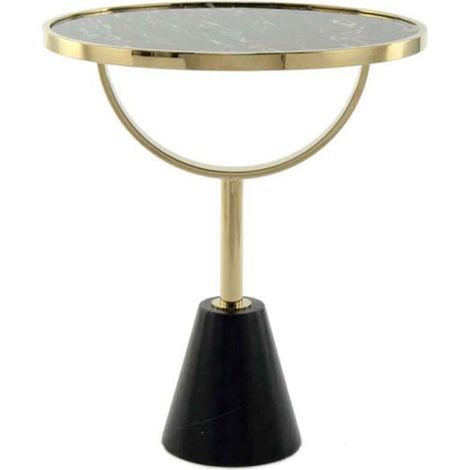 Table d'Appoint Design "Rocio" 54cm Noir & Or (1/5)