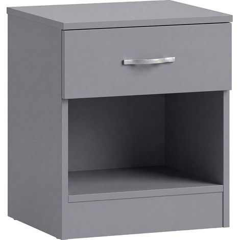Table de Chevet, Gris, H 47 x W 40 x d 36 (1/5)