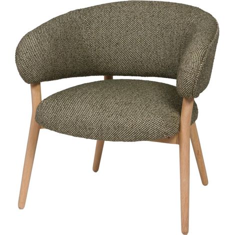 Fauteuil en tissu vert cloud - 67x73cm - Vert (1/4)