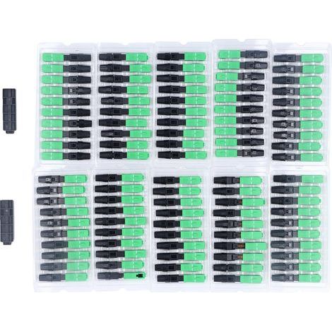 SC UPC Glasfaser-Schnellverbinder, vorintegrierter optischer Konverteradapter mit quadratischem ABS-Kopf (1/5)