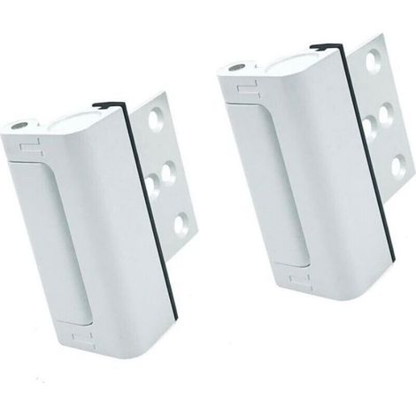 Loquet Antivol - Aluminium - Pour Porte Intérieure Et Chambre D Hotel - Fixation Facile - Lot De 2 (1/4)