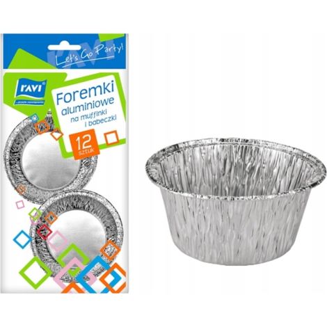 Moldes de aluminio para cupcakes y muffins, 12 unidades (1/3)