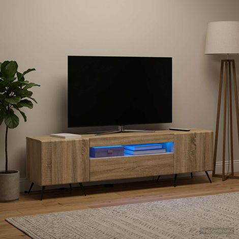 vidaXL Mueble de TV LED Roble Sonoma Madera de ingeniería (1/5)