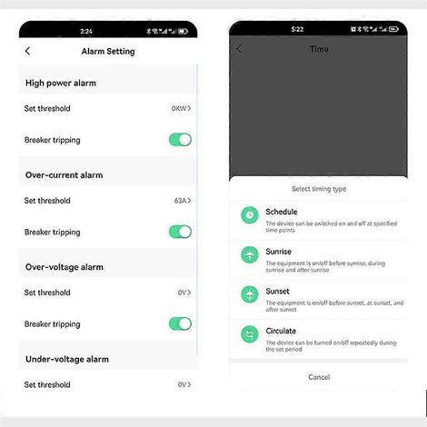 Disjoncteur WiFi MCB avec protection contre les surintensités et les sous-tensions (1/5)