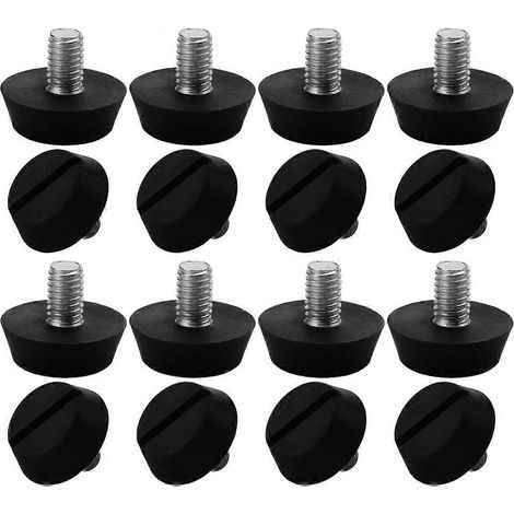 Lot de 16 pieds de meubles réglables, patins de nivellement pour pieds de table et de chaise, M6 x 10 x 20 mm (1/5)