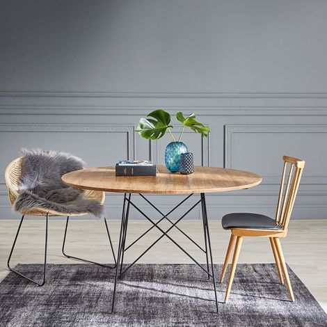 Table en mindi massif finition naturelle 4 pers. (1/5)