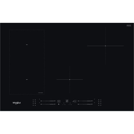 Whirlpool Piano Induzione WL S3377 BF. Colore del prodotto: Nero, Posizionamento dell'apparecchio: Da incasso, Dimensione della larghezza del piano cottura: 77 cm. Tipo di controllo: Touch, Posizio... (1/10)
