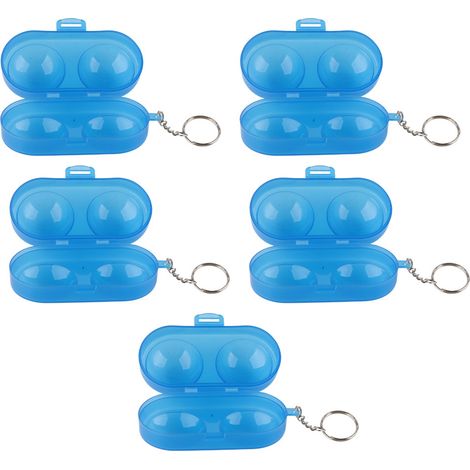 Boîte de rangement pour balles de ping-pong - 5 pièces - Porte-billes avec chaîne - Bleu (1/5)