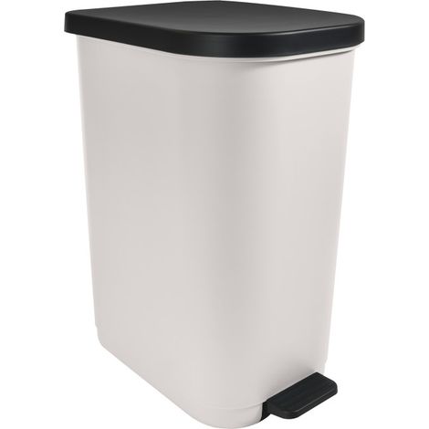 Poubelle en polypropylène recyclé 25 à 40l HARPER blanche (1/5)