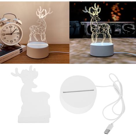 3D-Hirsch-Tischlampe – Halloween- und Weihnachtsgeschenk für Kinder – Nachttischlampe – USB-3D-Hirsch-Nachtlicht (1/5)