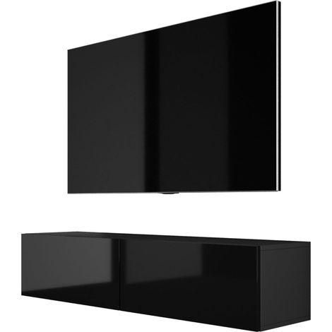 Mobile TV sospeso : Nero Opaco / Nero Lucido, 140 x 34 x 32 cm (1/5)
