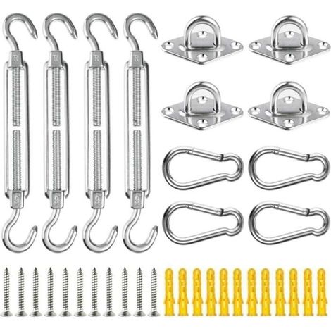 Kit di accessori per tendalino M6, 44 pezzi, in acciaio inox, per l'installazione di tendalini, disponibile in diversi colori, adatto per casette da giardino. (1/4)