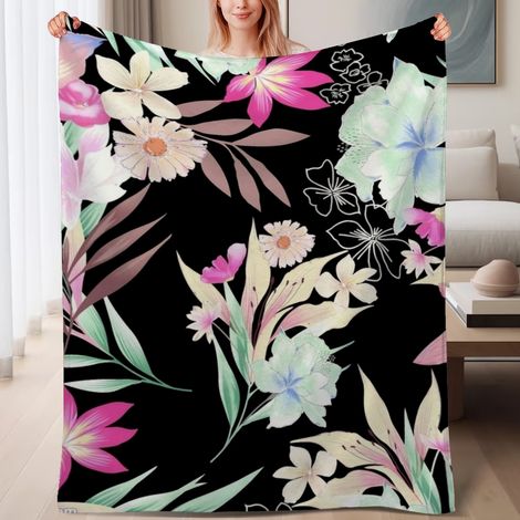 Couverture de lit en polaire, douce et chaude en microfibre toutes saisons, décoration intérieure, cadeau idéal pour femmes et hommes, 6080 pouces (1/4)
