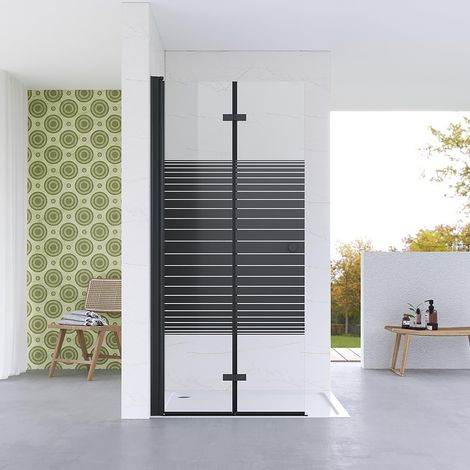 Walk-in Dusche faltbare Duschwand 65x187cm Duschabtrennung mit Drehfalttür aus 5mm ESG-Sicherheitsglas – AQUALAVOS Duschtrennwand (1/5)